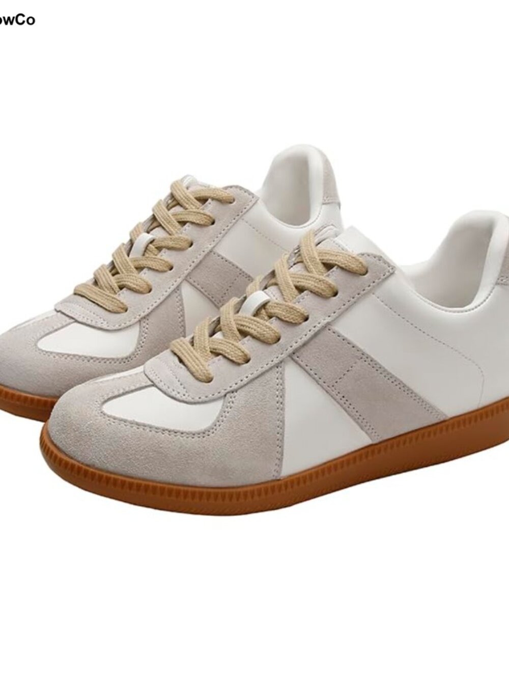 Platform Sneakers Women Faux Leather Lace-Up Chunky Comfortable Walking